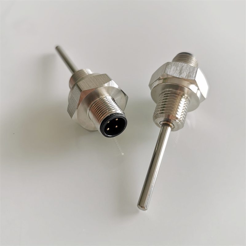 Focusens threaded RTD probes with stainless steel sheath and a 4-pin plug-in connector