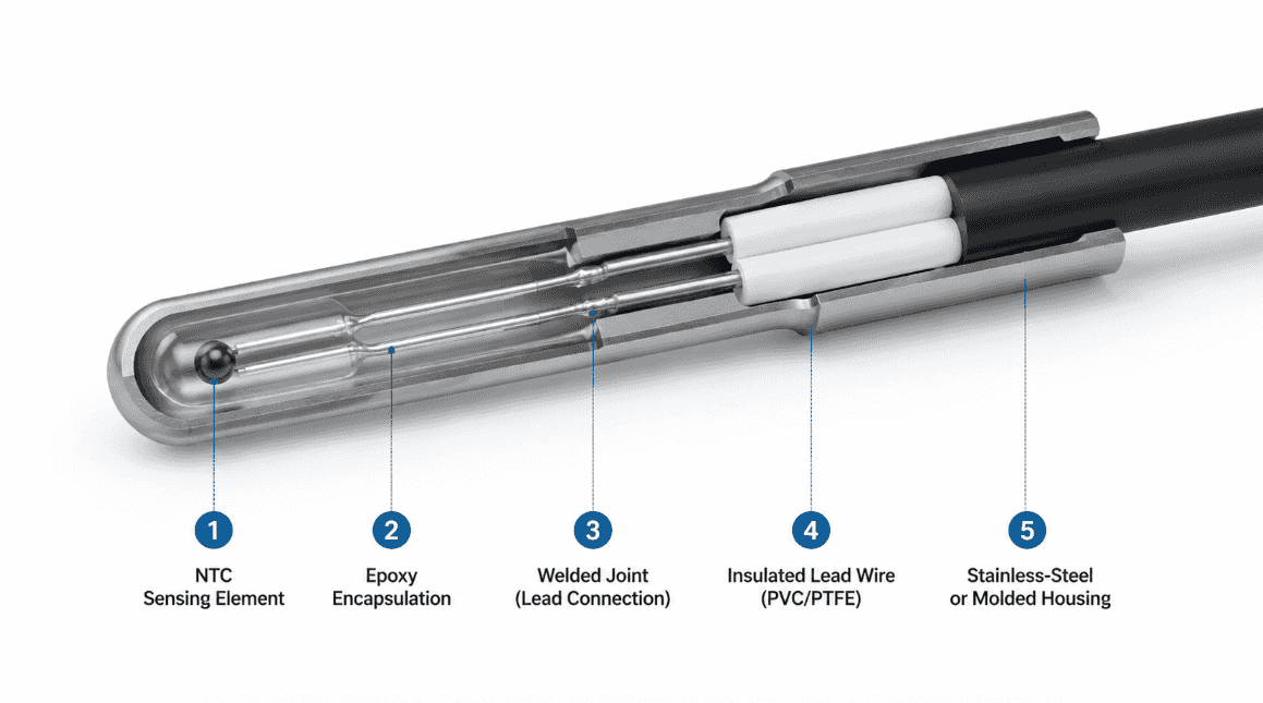 Thermistor Assembly: 5 Interfaces That Decide Survival
